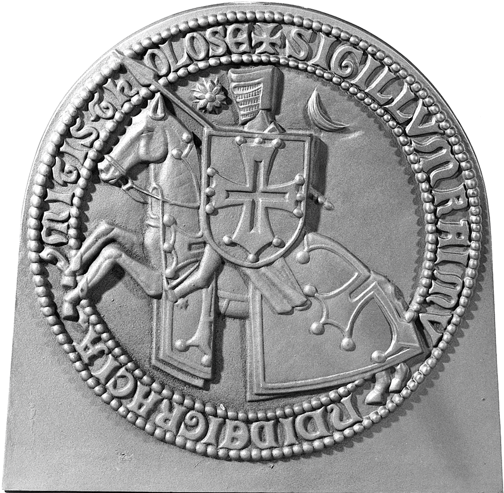 FB006 82cm x 84cm Order of Malta Cast Iron Fireback