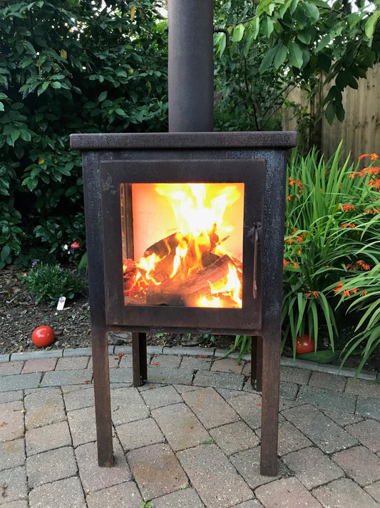 Garden Wood Burning Stove - 900mm 3-Sided / Yes