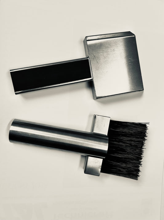 Small Magnetised Ashpan & Brush Set - Stainless Steel