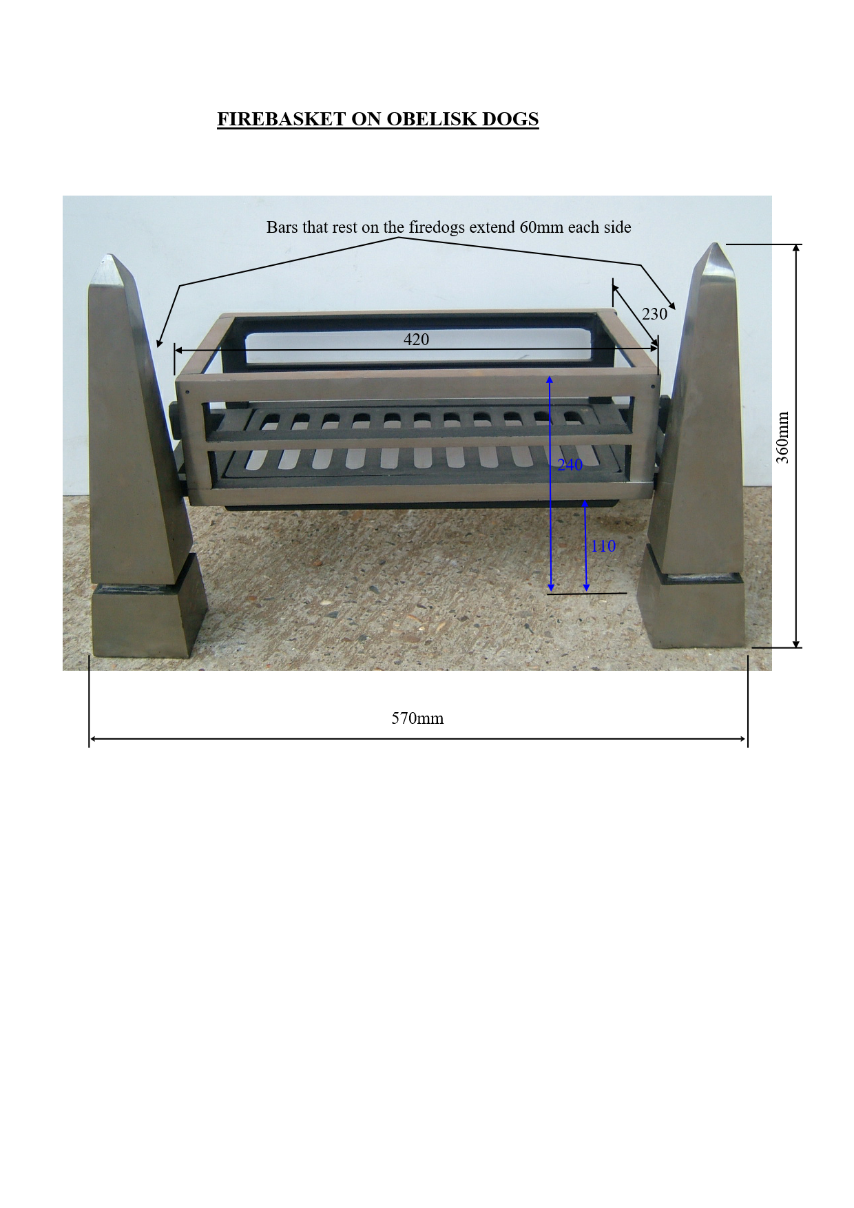 FB880 Obelisk Firebasket