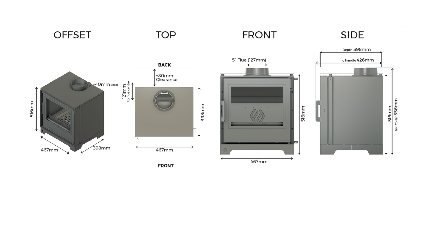 Thea 5S 5kW woodburning stove
