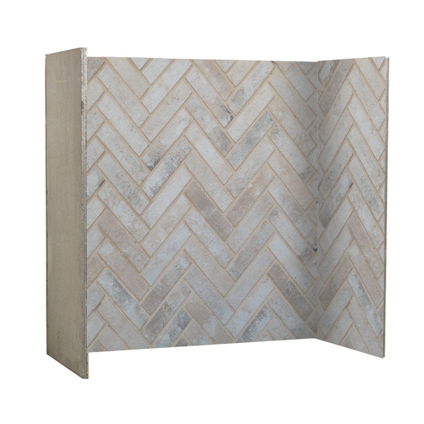 London Fog (iced Grey) Brick Chamber Set - Herringbone