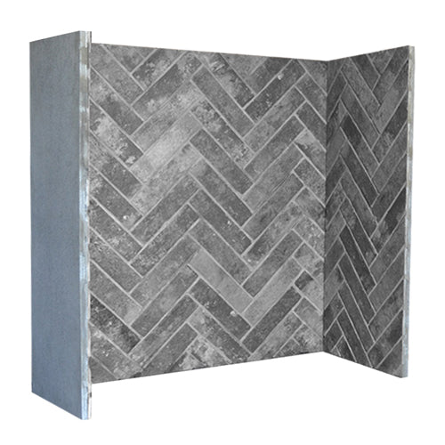 London Charcoal Brick Chamber Set - Herringbone