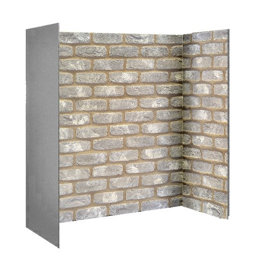 Sky Grey Rustic Brick Chamber Set - Brick Bond