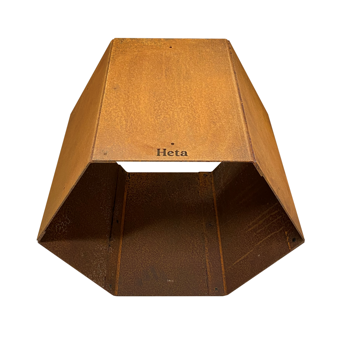 Trapezoidal and Hexagon wood storage in Corten Steel
