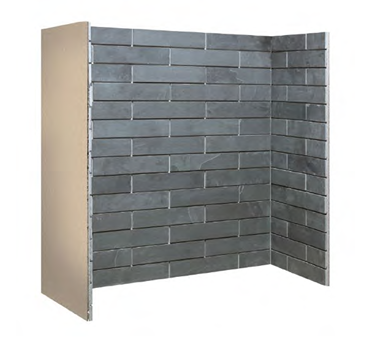 Oriental Slate Brick Bond Chamber Set Hearth