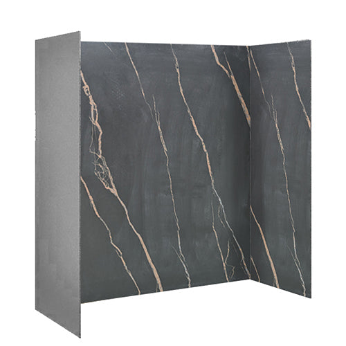 Black Beauty Sintered Stone Chamber Set Hearth