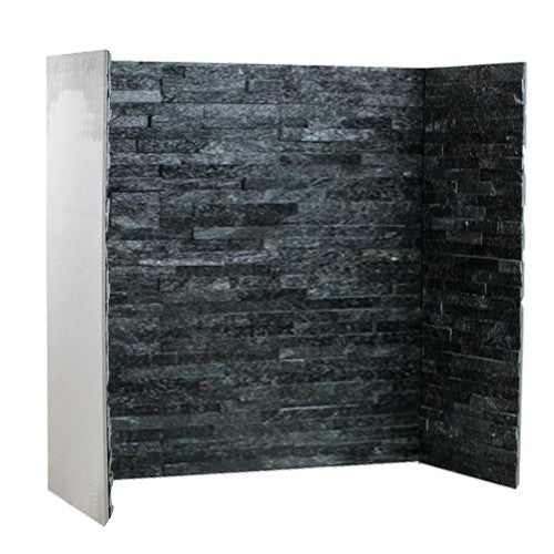 Black Quartz Slate Chamber Set Hearth