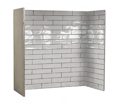 Lume White Tiled Chamber Set - Brick Bond