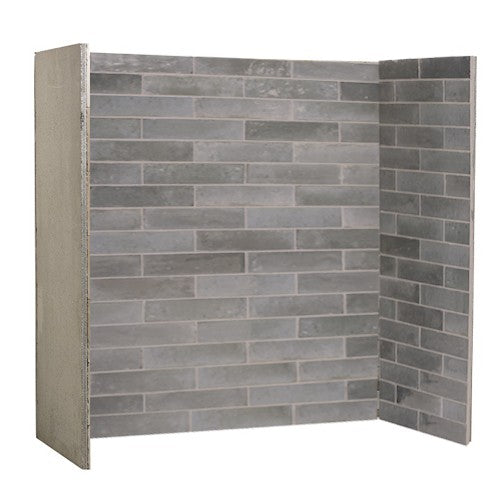 Lume Grey Tiled Chamber Set - Brick Bond