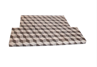 Cube Tiled Hearth - 1200mm x 400mm & 950mm x 450mm T-Shape
