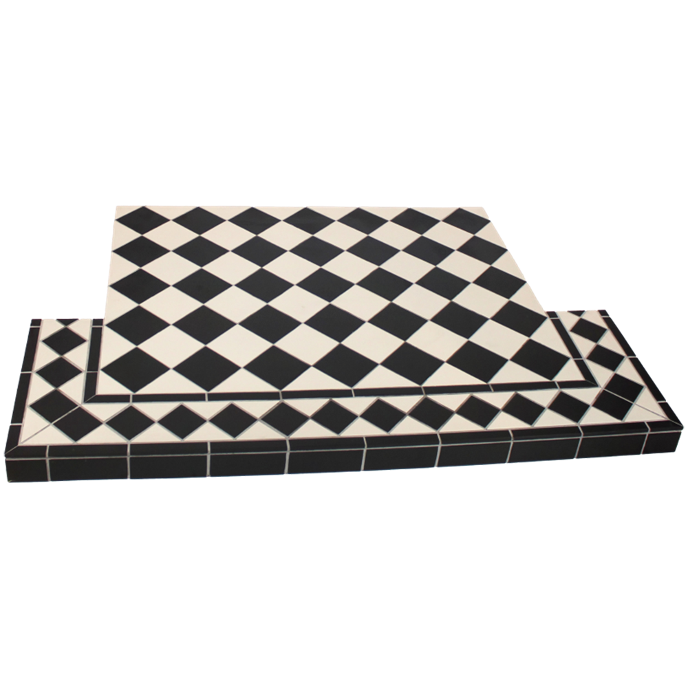 Harlequin Tiled Hearth - 1270mm x 381mm & 950mm x 450mm T-Shape