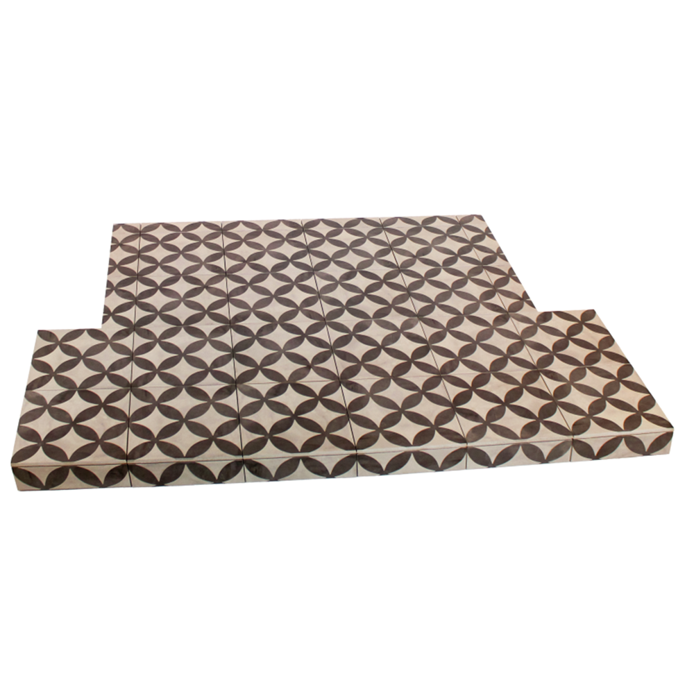 Star Tiled Hearth - 1200mm x 400mm & 950mm x 450mm T-Shape