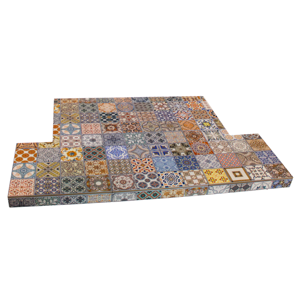 Tapestry Tiled Hearth - 1320mm x 380mm & 950mm x 450mm T-Shape