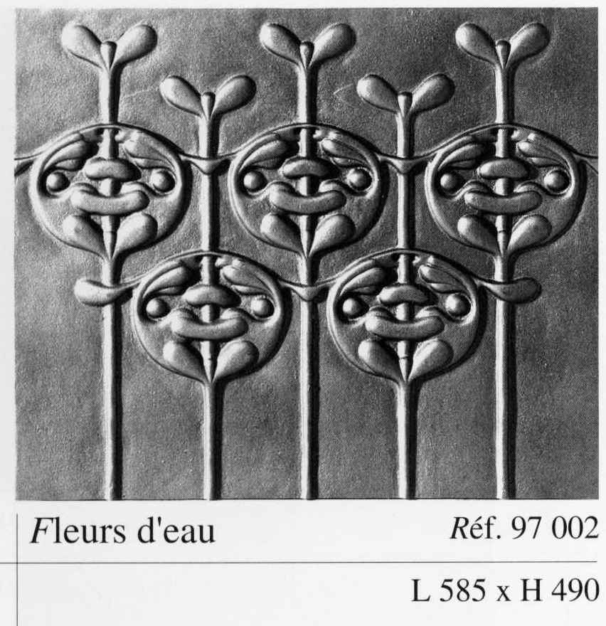 FFB0002 Waterflowers fireback 600x500mm