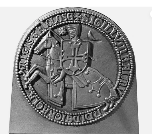 FB0006 82cm x 84cm Order of Malta Cast Iron Fireback