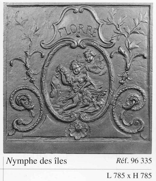 FFB0335 Island Nymph Cast Iron Fireback