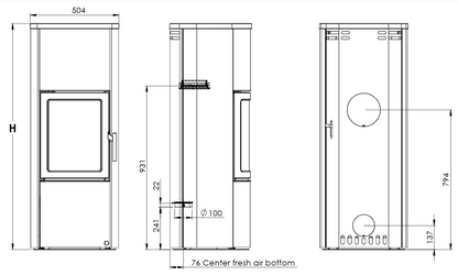 Heta Scan-line 590 Including 2 Thermostones (6.1kW)