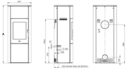 Heta Scan-Line 820S Including 2 Thermastones (6.8kW)