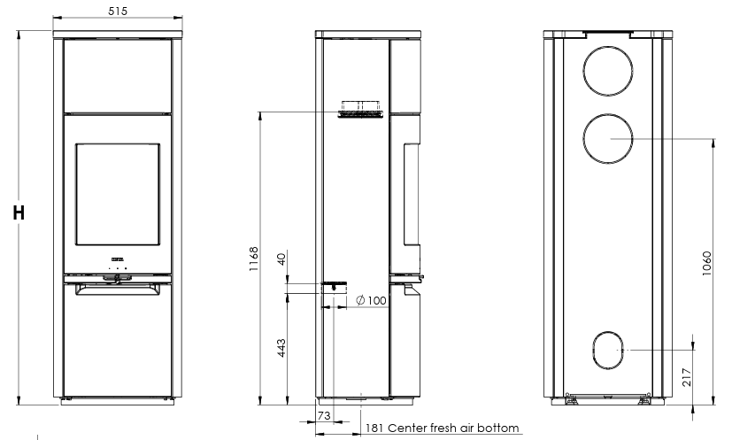 Heta Scan-Line 900S Including 2 Thermastones (6.8kW)