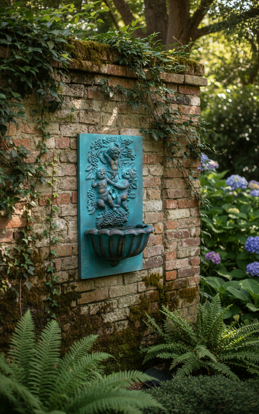 Cast Iron 3 Cherubs Fountain