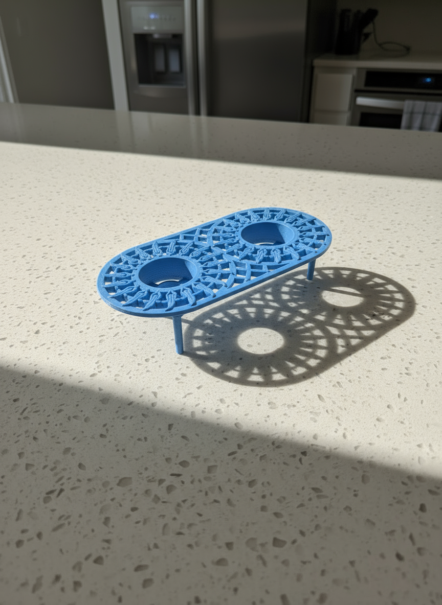 Light Blue Double Pot Stand