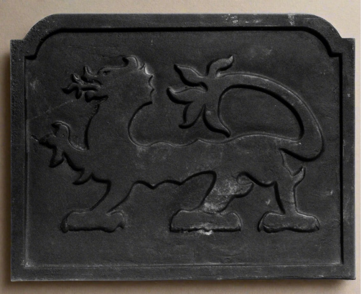 FB009 Welsh Dragon cast iron fireback
