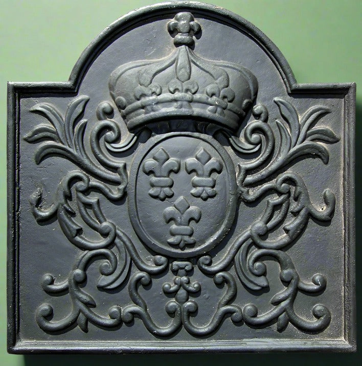 FB040 Crown cast iron fireback