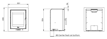 Heta Inspire 40 Insert - For Wall (4kW)