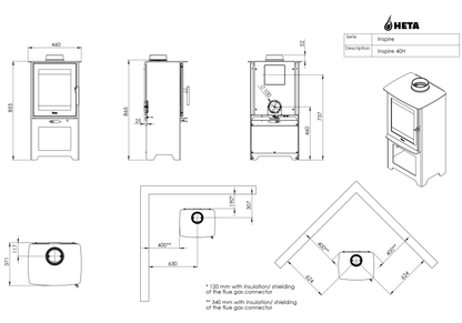Heta Inspire 40H 4.5kW stove
