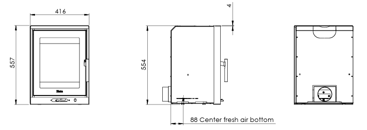 Heta Inspire 40 Insert - For Wall (4kW)