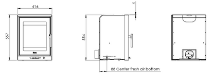 Heta Inspire 40 Insert - For Wall (4kW)