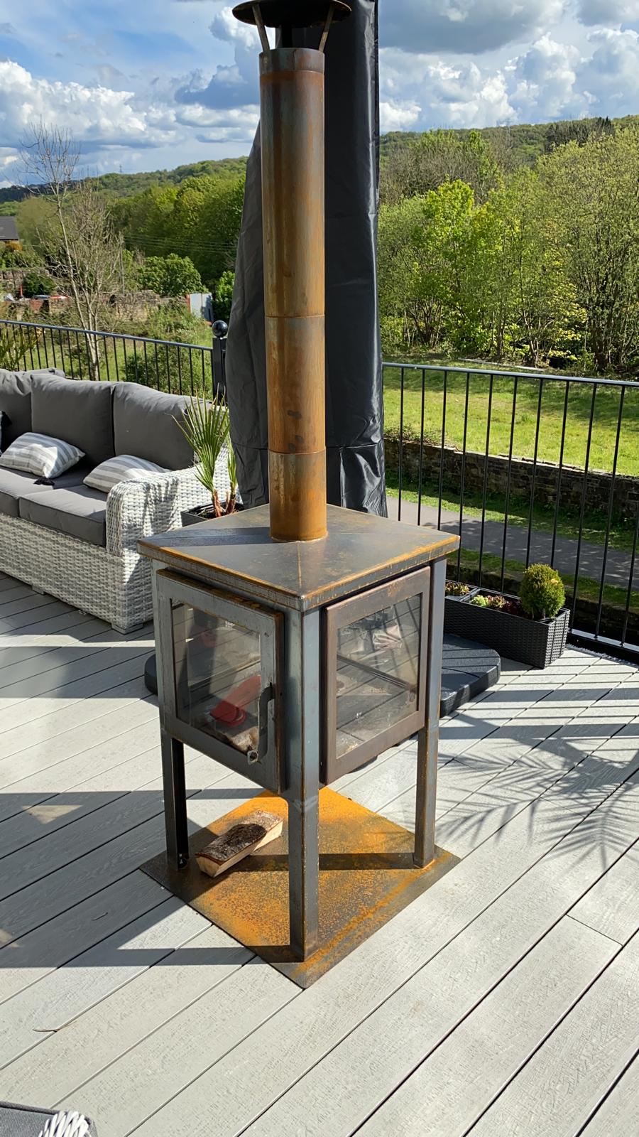 Garden Stove made from Corten Steel