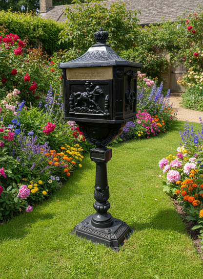 Cast Iron Pedestal Post Box