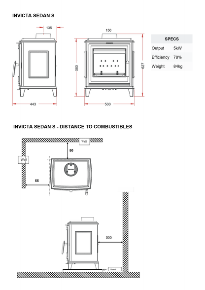 Invicta Sedan S Woodburning Stove 5kW