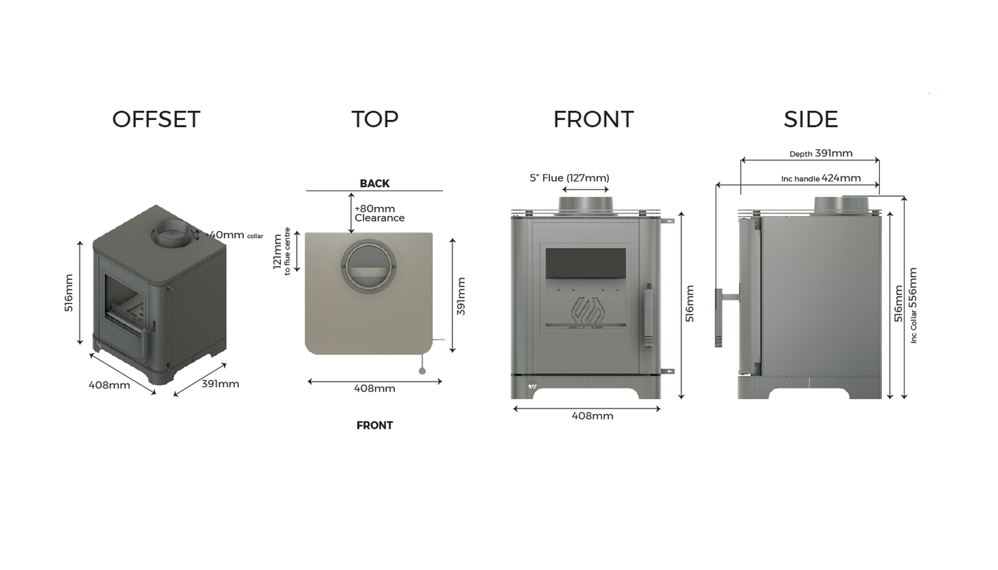Thea 5C 5kW woodburning stove