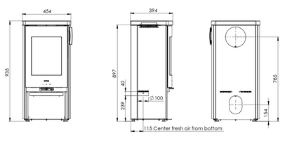 Heta Icon-Line Eclipse Complete Soapstone (4.9kW)