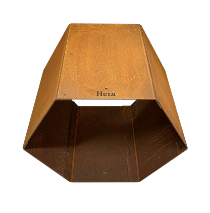 Trapezoidal and Hexagon wood storage in Corten Steel
