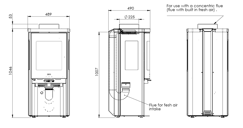 Heta Icon-Line Moderna V With Side Windows (6.2kW)